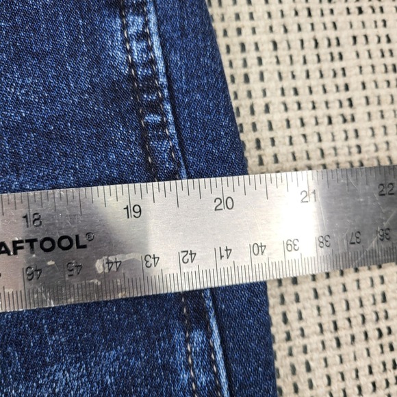 Judy Blue Jeans Womens 14W Blue High Rise Cropped Straight Raw Hem Denim - Picture 7 of 10